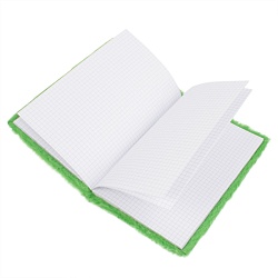 Блокнот A5  80л меховой "Дино" в клетку