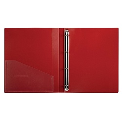 папка с 4-мя кольцами 25мм 0,7мм красная