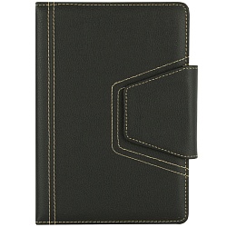 ежедневник а5 недатиров. 120л  обложка к/з  на застежке с держ. д/ручки