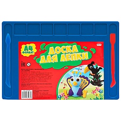 доска для лепки с выемками а4 + 2 стека ассорти