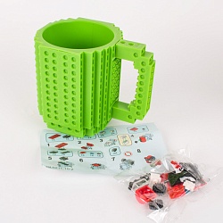 кружка-конструктор 400мл зеленая (уценка)