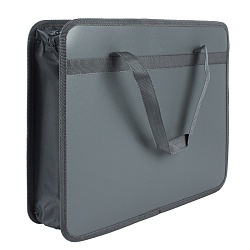 папка детская с ручками а4 пласт. с рисунком на молнии  жёлтый спорткар