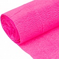 Бумага гофрированная поделочная 50*200см ярко-розовая "Darvish"