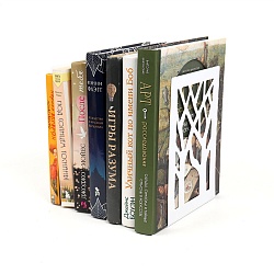 подставка-ограничитель для книг (2шт в комплекте) металлическая белая