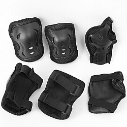 комплект защиты черный  (колени, локти, запястья)   