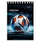 Блокнот А6  40л "Разные футбольные мячи-5" ассорти,  на гребне