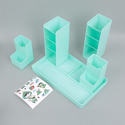 органайзер-трансформер настольный пластиковый 5 предметов мятный