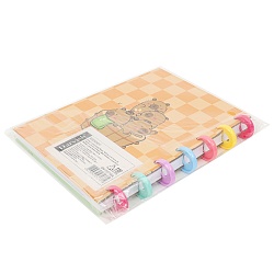 Блокнот 14*18см 80л на пластиковых кольцах "Капибары в тазу"