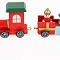 паровозик новогодний деревянный 