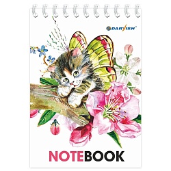 Блокнот 10*14см  60л  "Котята" на гребне