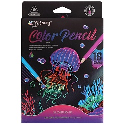 карандаши 18цв трёхгранный корпус "подводный мир"