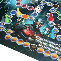 настольная игра ходилка "боты-супергерои"