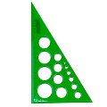 Треугольник с окружностями 19см 30°  прозрачный цветной