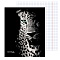 тетрадь  48л кл "леопард на чёрном" обложка мел. кар.