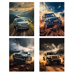 Блокнот А6  40л "Авто и природа" ассорти,  на гребне