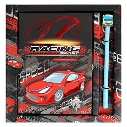 Блокнот 13,5*18 см 50л с замком "Racing Sport" с ручкой