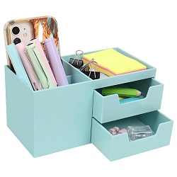 органайзер настольный пластиковый 5 отделений голубой