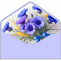 открытка-конверт для денег "бархатный"