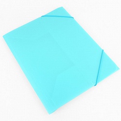 папка на резинке а4  ice голубая