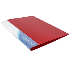 папка с пружинным скоросшивателем и карманом а4 красная