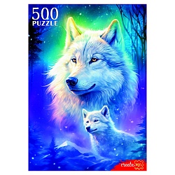 пазлы  500 элементов снежные волки