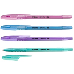 ручка шар. синяя  стамм "орбита 100" 0,7м пастельный микс