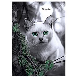 ежедневник недатированный  а5  80л "зеленоглазый кот" 7бц