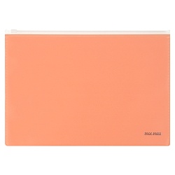 папка-конверт на молнии а4 180мкм, цвет персиковый