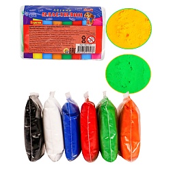 масса для лепки. лёгкий пластилин   6 цветов