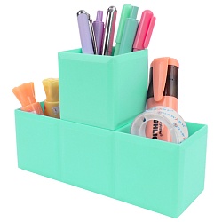 органайзер-трансформер настольный пластиковый 3 отделения мятный