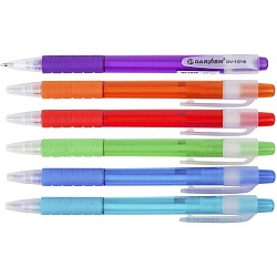 ручка авт. син. "darvish" корпус прозрачный цветной с цветным резиновым держателем