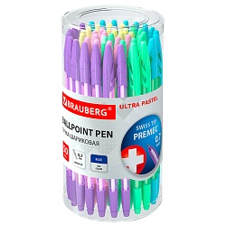ручка шар. синяя brauberg ultra pastel ассорти