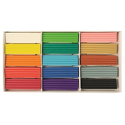 пластилин 15цв. "школа творчества" 300г матовый со стеком луч