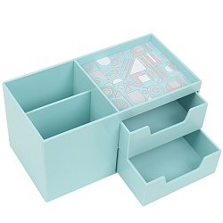 органайзер настольный пластиковый 5 отделений голубой