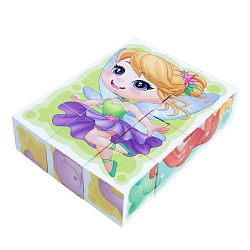 кубики пластиковые "маленькая принцесса" 12шт