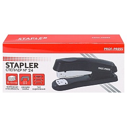 степлер  №24  пласт. на 30л чёрный