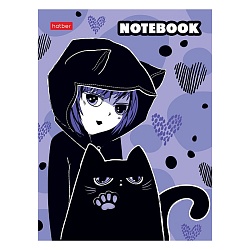 книжка записная  а6  80л клетка "я и мой кот" 