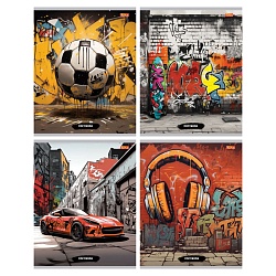 тетрадь  36л кл. "городской микс" обложка цветная мелованная второй блок