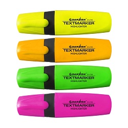 набор текстмаркеров 4шт/уп "darvish"  на водной основе с европодвесом