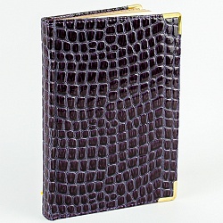 ежедневник недатированный  а5 152л iguana (темно-син) обложка искусств. кожа , золотой срез мет.уг