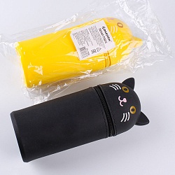 пенал-тубус  "котик" силиконовый ассорти цвет