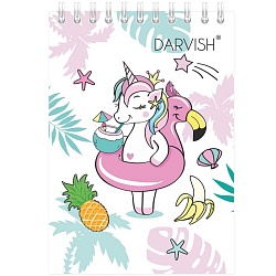 Блокнот 10*14см  60л  "для девочек" на гребне