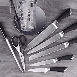 ножи в наборе 5шт. с ножницами и точилом