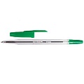 Ручка шар. зелёная Brauberg корпус прозрачный