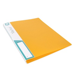 папка с пружинным скоросшивателем и карманом а4 жёлтая