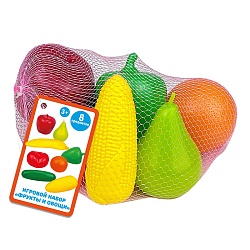 игровой набор "фрукты и овощи" 8 пр.