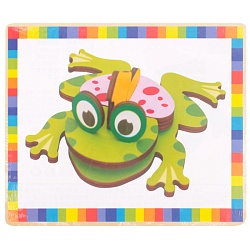 пазл деревянный 3d "лягушка". игрушка