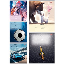 тетрадь  12л косая линия цв. обл "микс-5566"