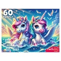 Пазлы   60 элементов Волшебные единороги в море