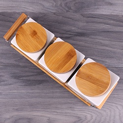 банки для сыпучих продуктов "сахар-кофе-чай" в наборе 3 шт+подставка (600 мл, 800 мл, 1000 мл)